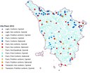 Mappa classificazione delle acque a salmonidi e ciprinidi della Toscana - anno 2012