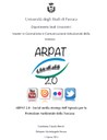 ARPAT 2.0 Social media strategy dell’Agenzia Regionale per la Protezione Ambientale della Toscana