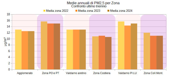 andamento pm 2,5 per zona - 10