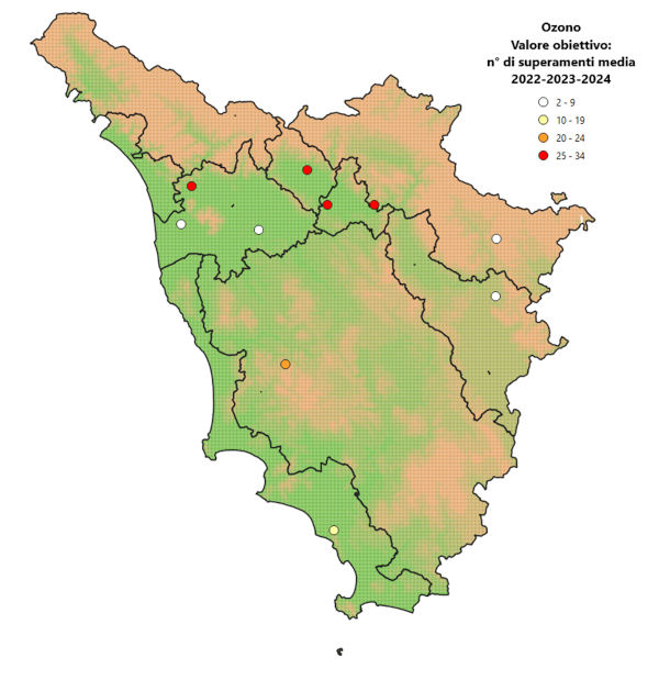 cartina regionale ozono - 16