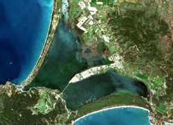 Laguna di Orbetello - foto satellitare